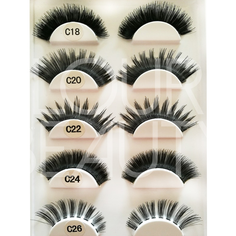 Private label human hair eyelashes ES72